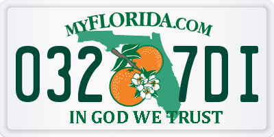FL license plate 0327DI