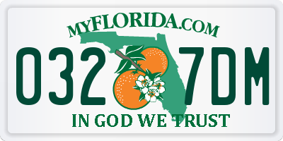 FL license plate 0327DM