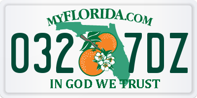 FL license plate 0327DZ