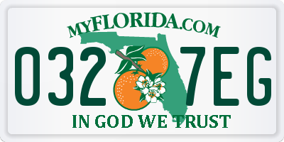 FL license plate 0327EG
