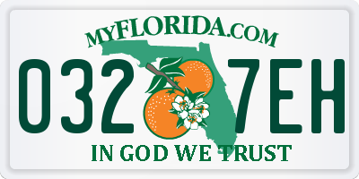 FL license plate 0327EH