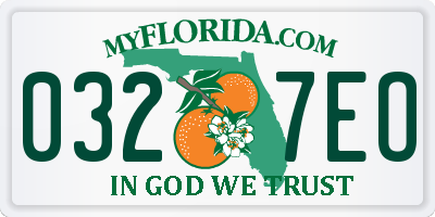 FL license plate 0327EO
