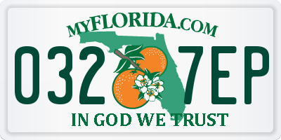 FL license plate 0327EP