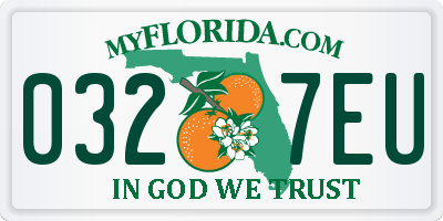 FL license plate 0327EU