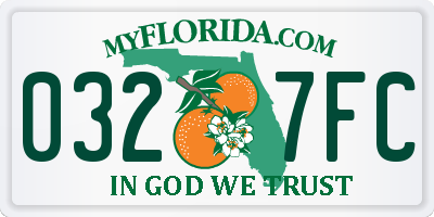 FL license plate 0327FC