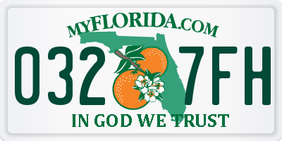 FL license plate 0327FH