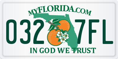 FL license plate 0327FL