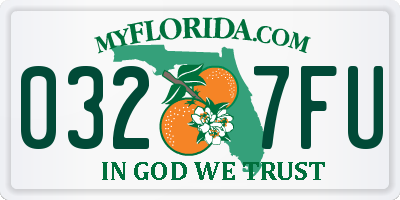 FL license plate 0327FU