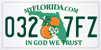 FL license plate 0327FZ