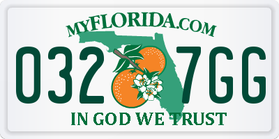 FL license plate 0327GG