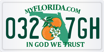 FL license plate 0327GH