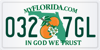 FL license plate 0327GL
