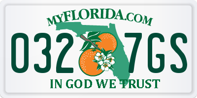 FL license plate 0327GS