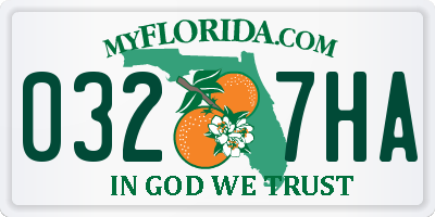FL license plate 0327HA