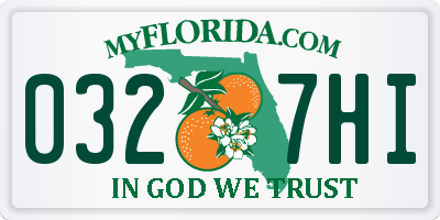 FL license plate 0327HI