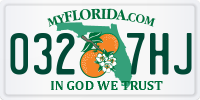 FL license plate 0327HJ