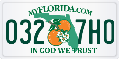 FL license plate 0327HO