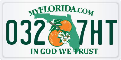 FL license plate 0327HT