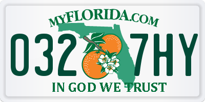 FL license plate 0327HY