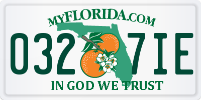 FL license plate 0327IE