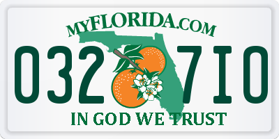 FL license plate 0327IO