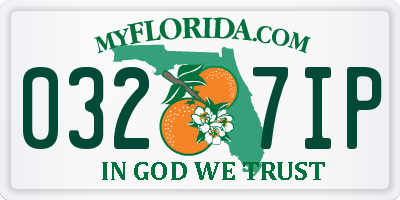 FL license plate 0327IP
