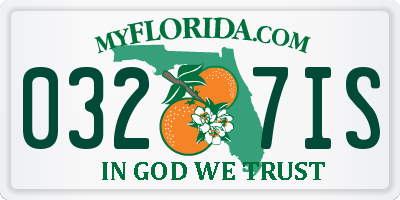 FL license plate 0327IS