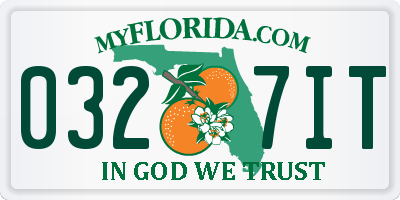 FL license plate 0327IT