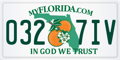 FL license plate 0327IV