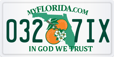 FL license plate 0327IX