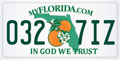 FL license plate 0327IZ