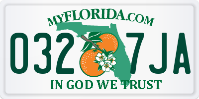 FL license plate 0327JA