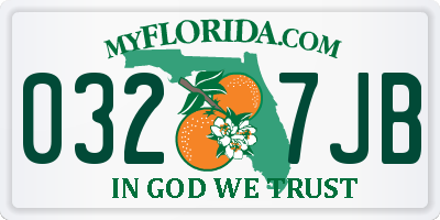 FL license plate 0327JB