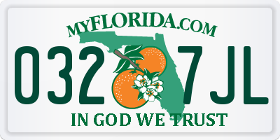 FL license plate 0327JL