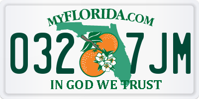 FL license plate 0327JM