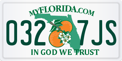 FL license plate 0327JS