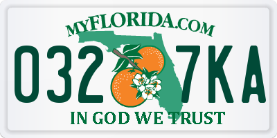 FL license plate 0327KA