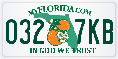 FL license plate 0327KB