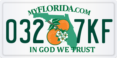 FL license plate 0327KF