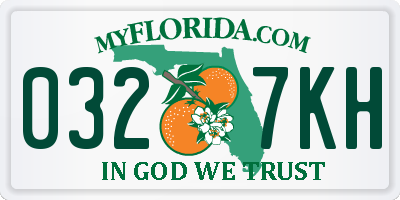 FL license plate 0327KH