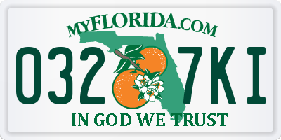 FL license plate 0327KI