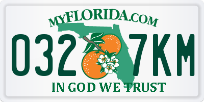 FL license plate 0327KM