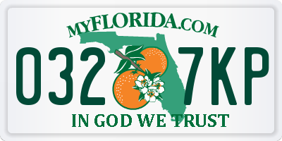 FL license plate 0327KP