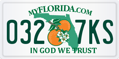 FL license plate 0327KS