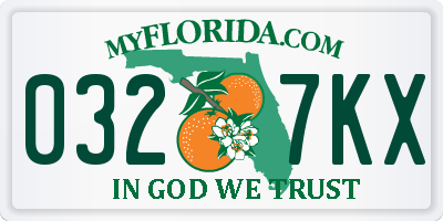 FL license plate 0327KX
