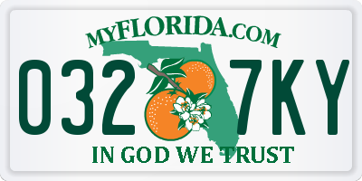 FL license plate 0327KY