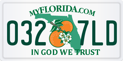 FL license plate 0327LD