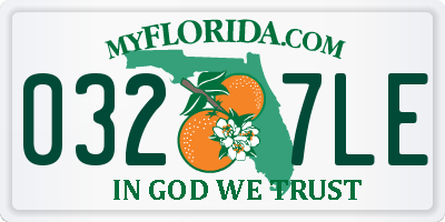 FL license plate 0327LE