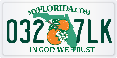 FL license plate 0327LK