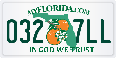 FL license plate 0327LL